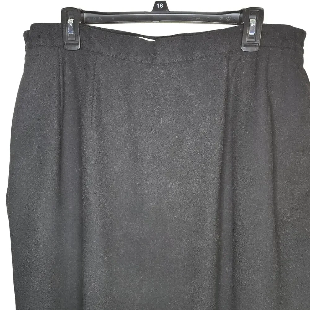 Valerie Stevens II 18W Classic Black Pencil Skirt Plus [0237] - Picture 6 of 9